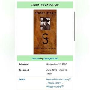 George Strait Out Of The Box 4 CD Collection